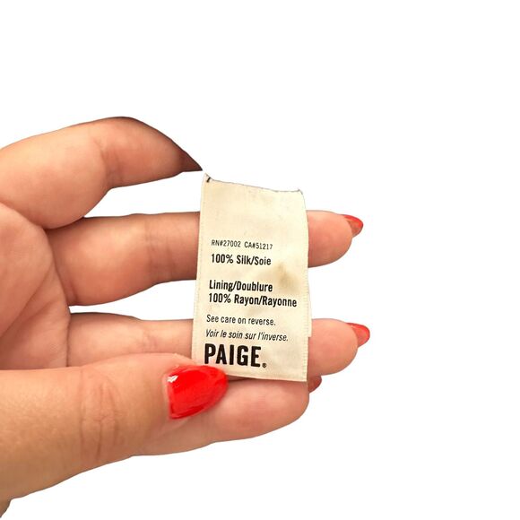 PAIGE Olympia Silk Floral Off Shoulder Mini Dress Sz Medium - Picture 5 of 5